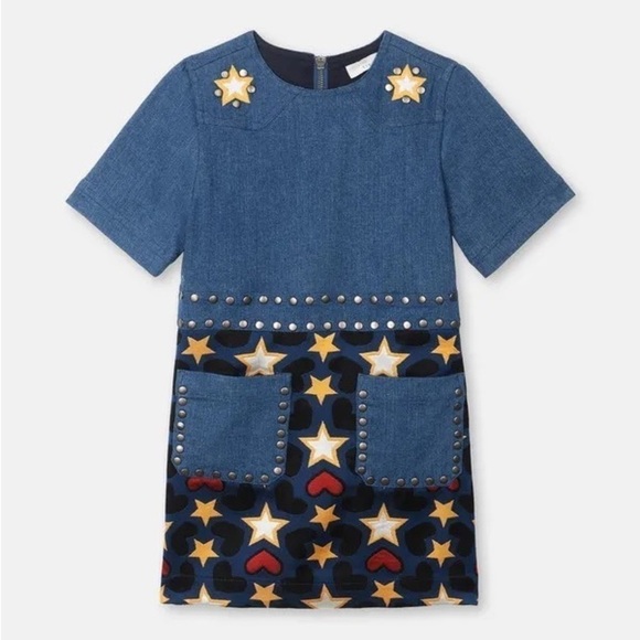 STELLA MCCARTNEY KIDS
Denim Heart & Stars Short-Sleeve Girls 14 - Picture 1 of 12